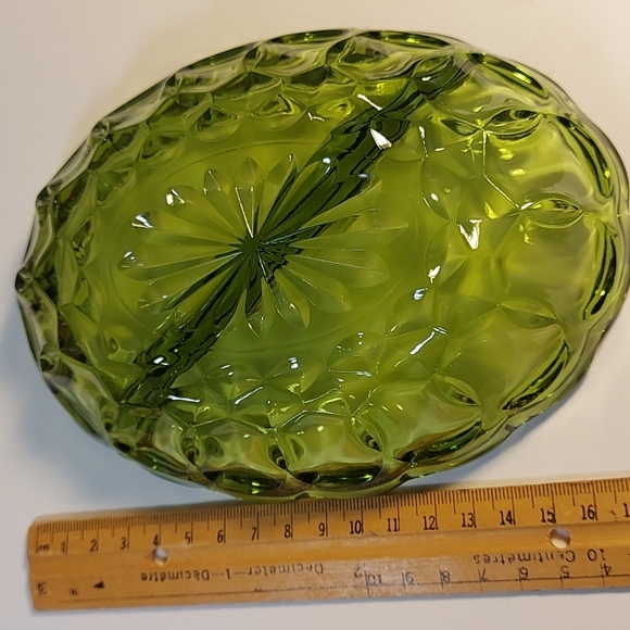Vintage Green Glass Candy Dish - Picture 7 of 14